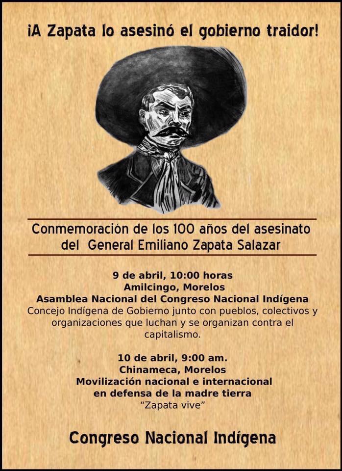 100 años de la muerta de Zapata-CNI